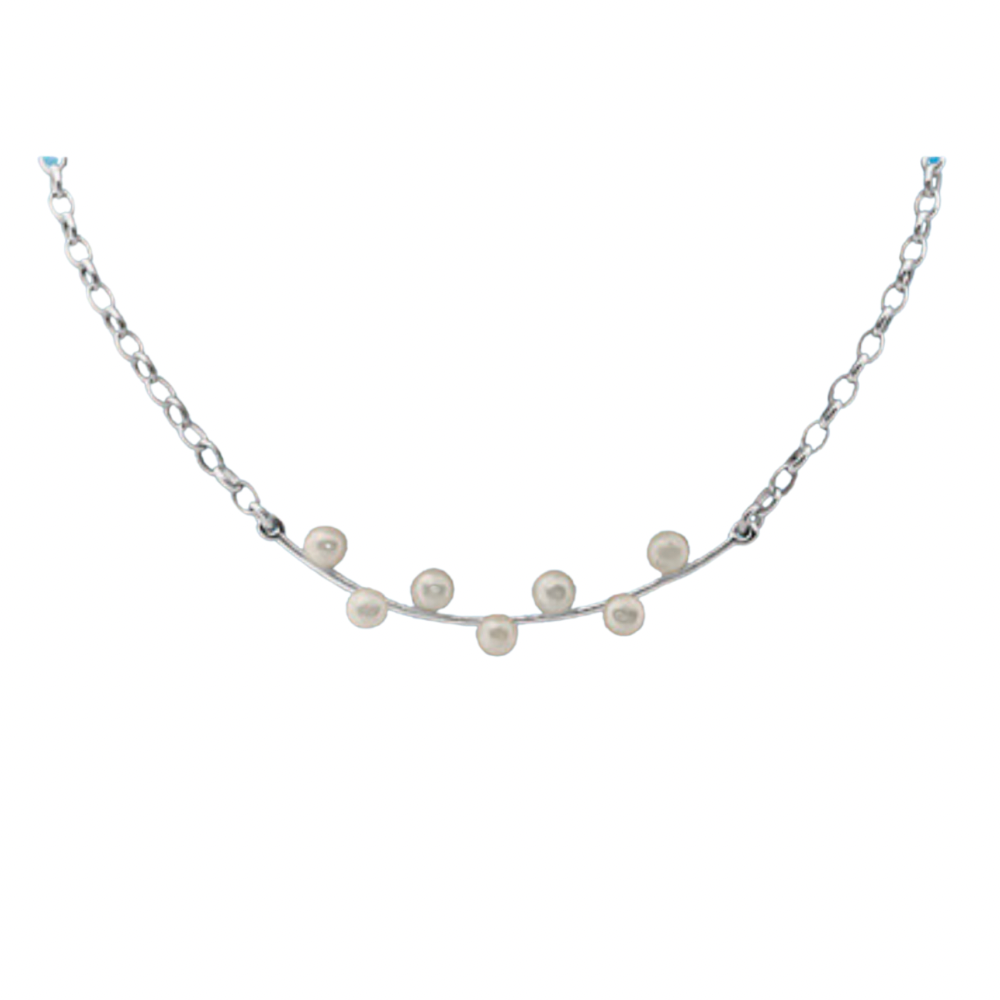 Sterling Silver And Freshwater Pearl Necklace 700280