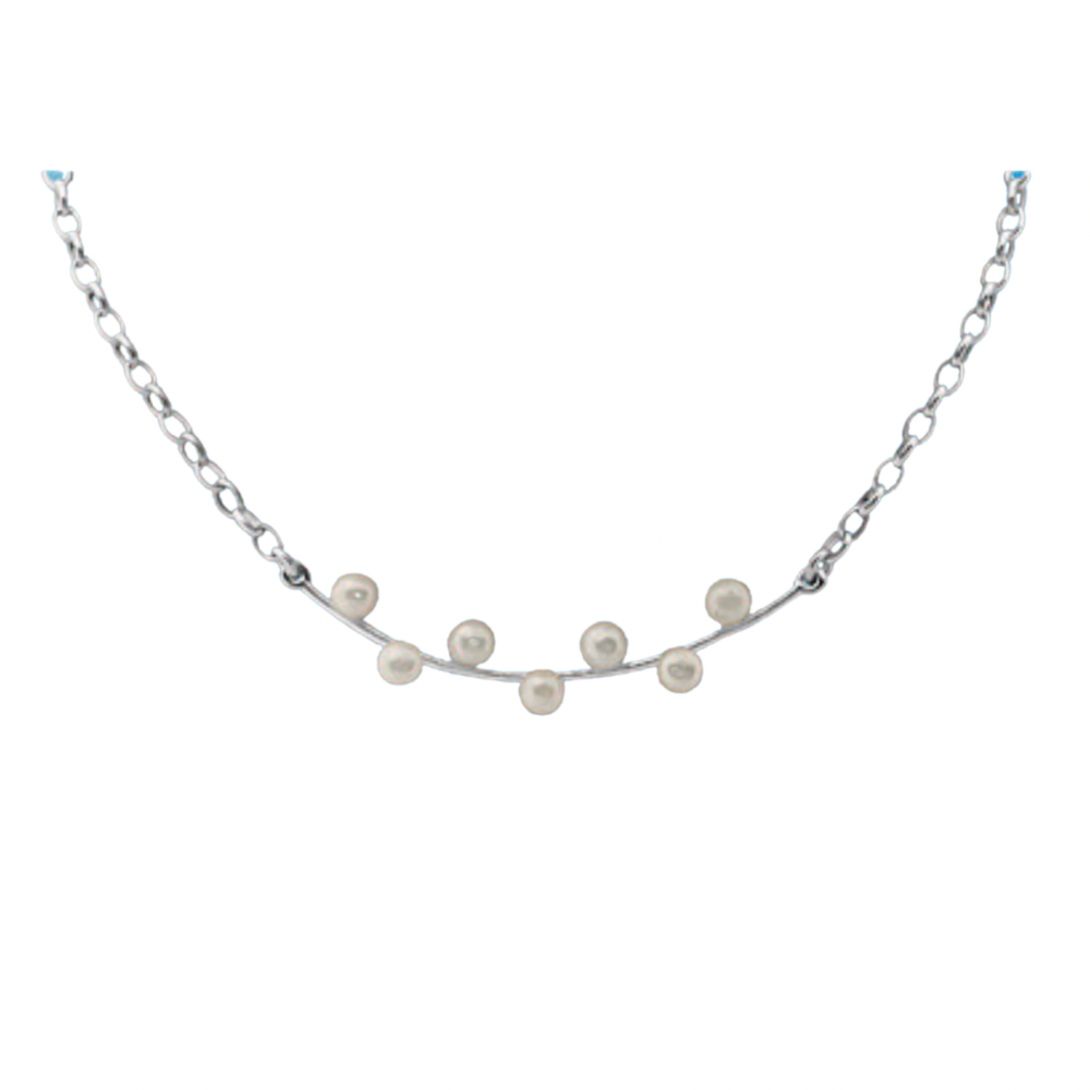 Sterling Silver And Freshwater Pearl Necklace 700280 Tokash