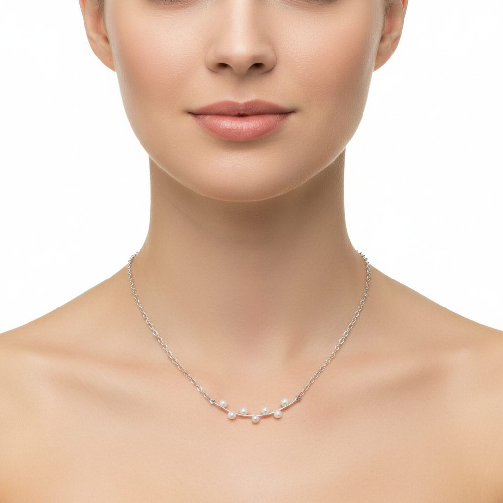 Sterling Silver And Freshwater Pearl Necklace 700280 Tokash