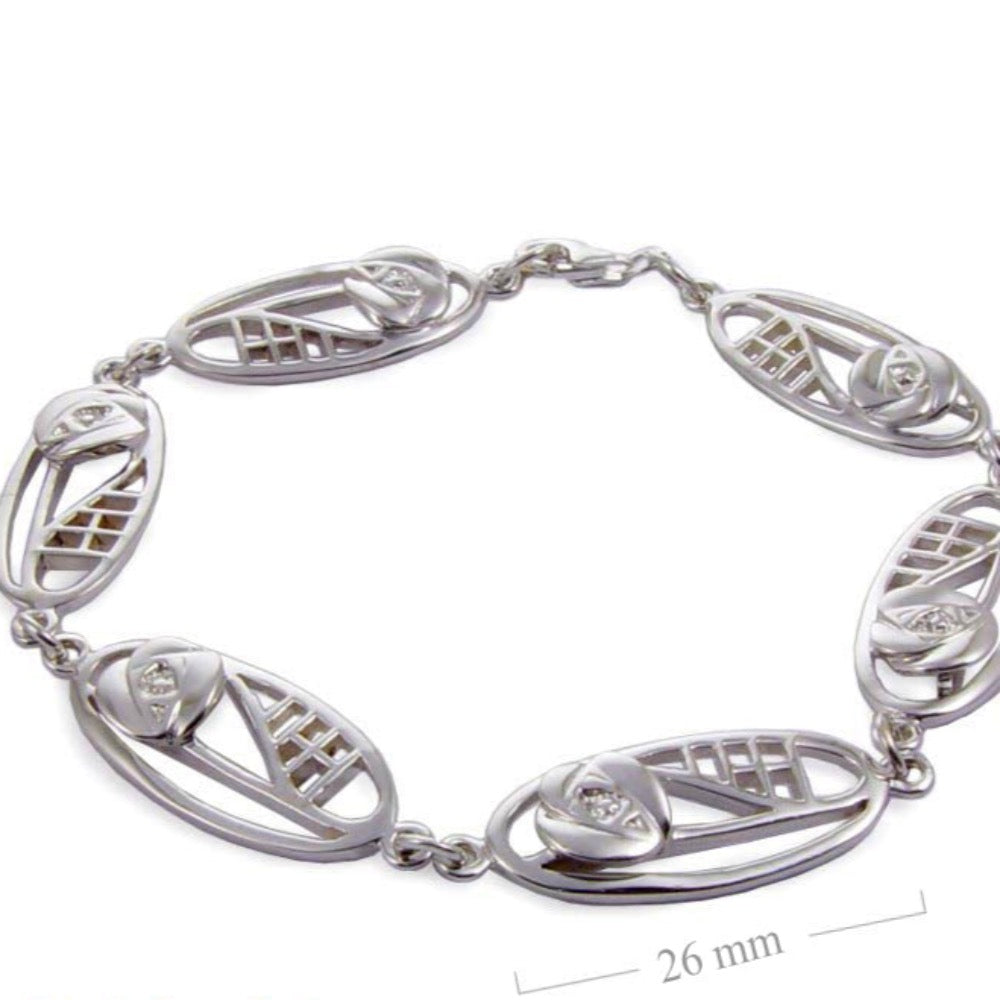 Sterling Silver Mackintosh Bracelet