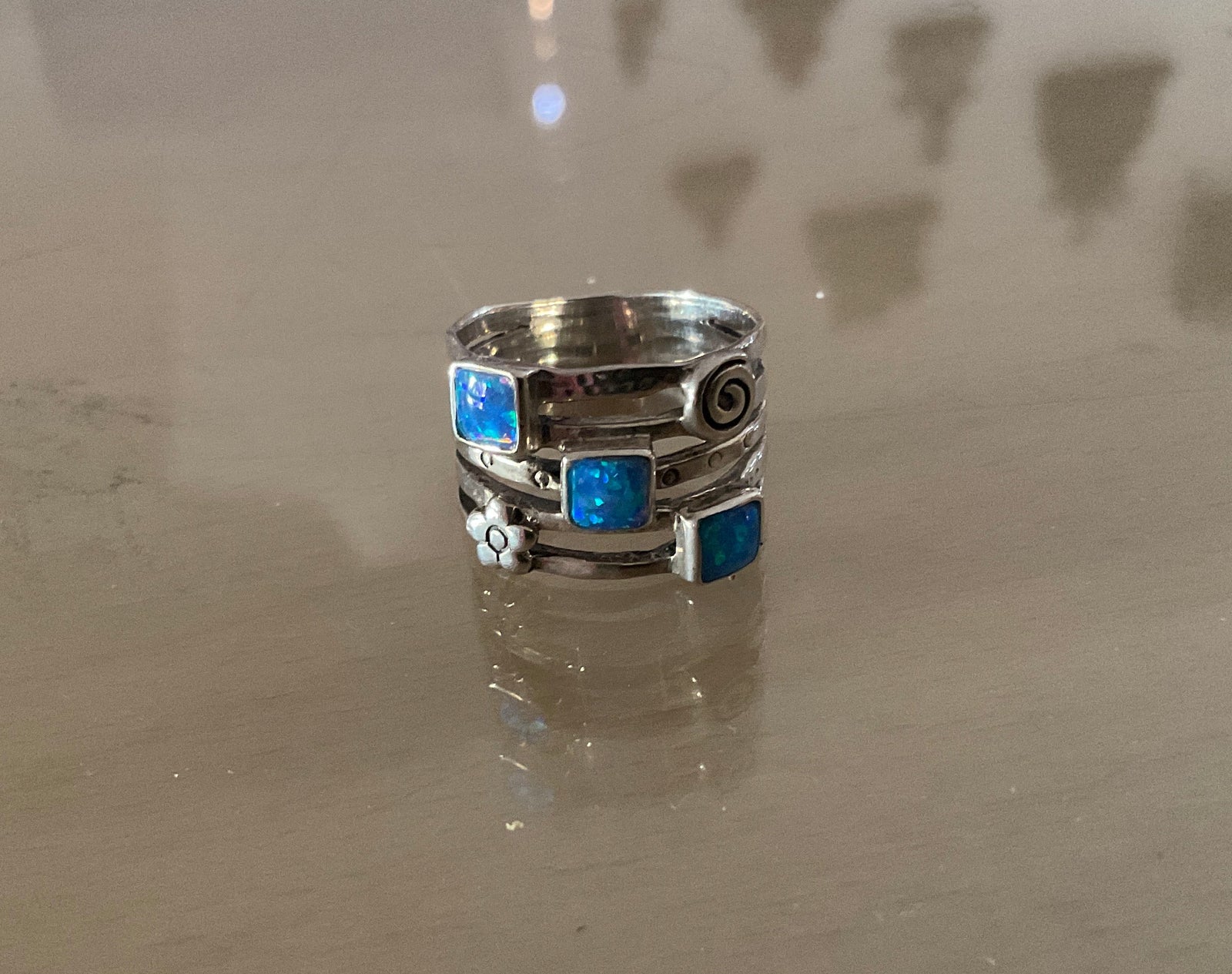 Sterling Silver Ring - R185blue