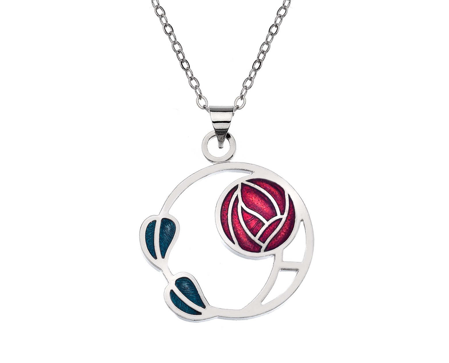 Sea Gems Blue and Green Mackintosh Rose Pendant - 7684RD