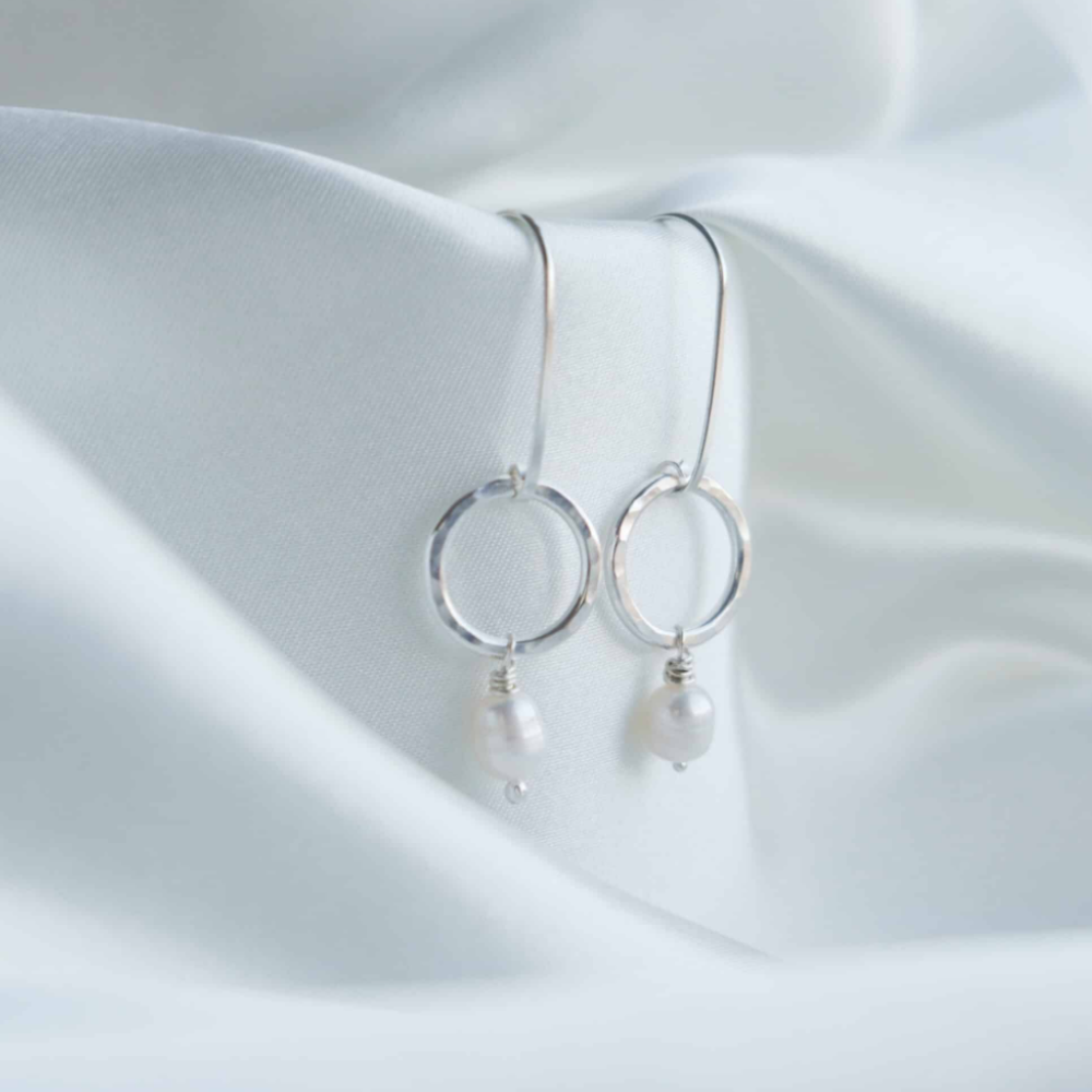 Freshwater Pearl and Sterling Silver Drop Earrings