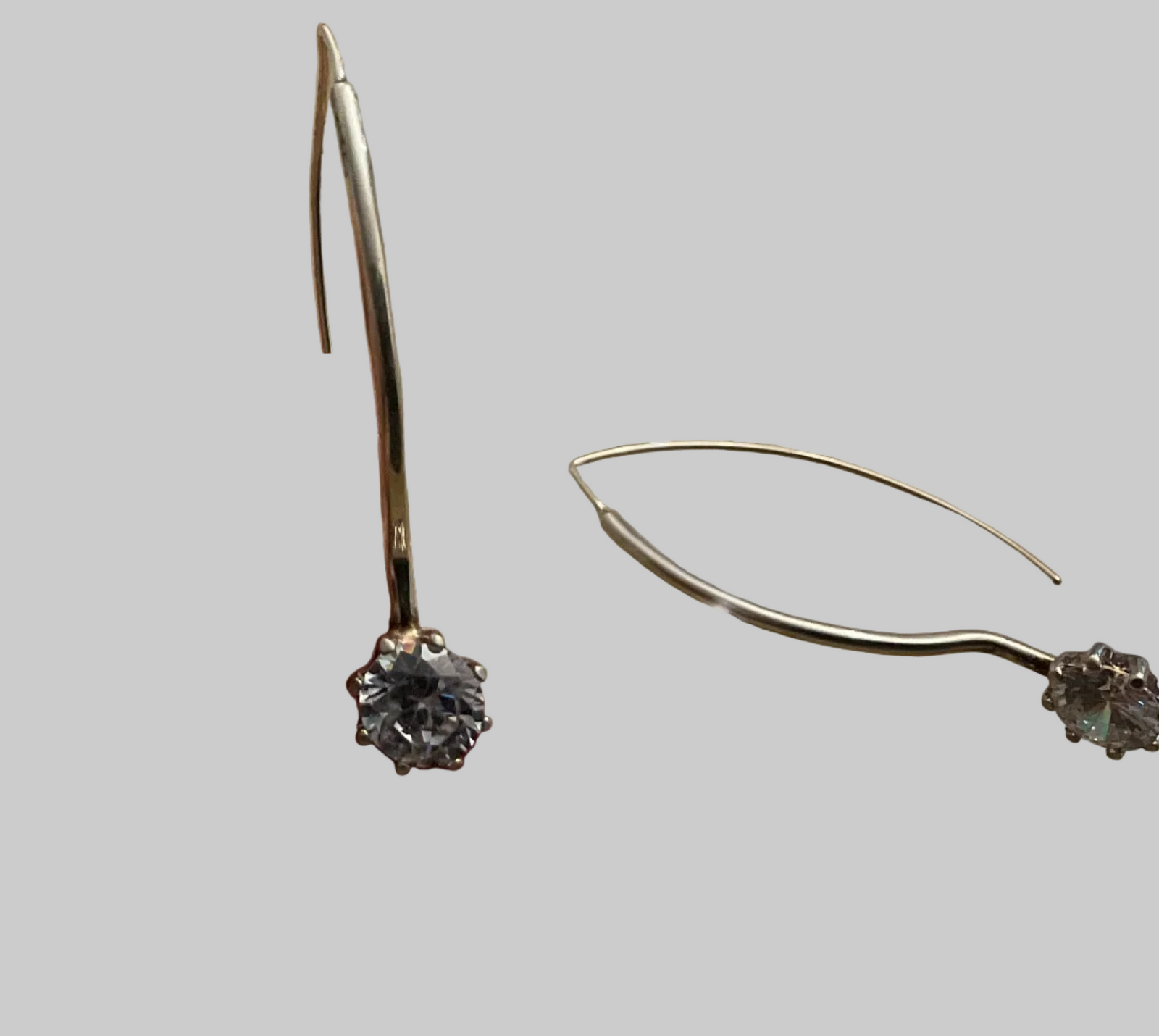 Sterling Silver WOW Earrings, Set With Cubic Zirconia.Tokash