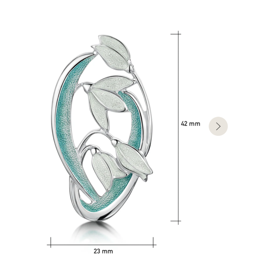 EBX230 Snowdrop Brooch  Nature-Inspired Shelia Fleet