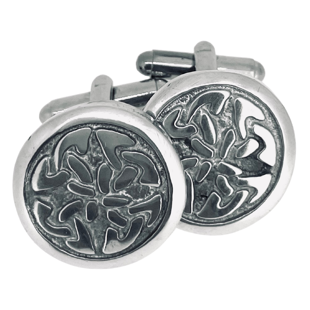 Celtic Knot Pewter Cufflinks PC290 Pewtermill