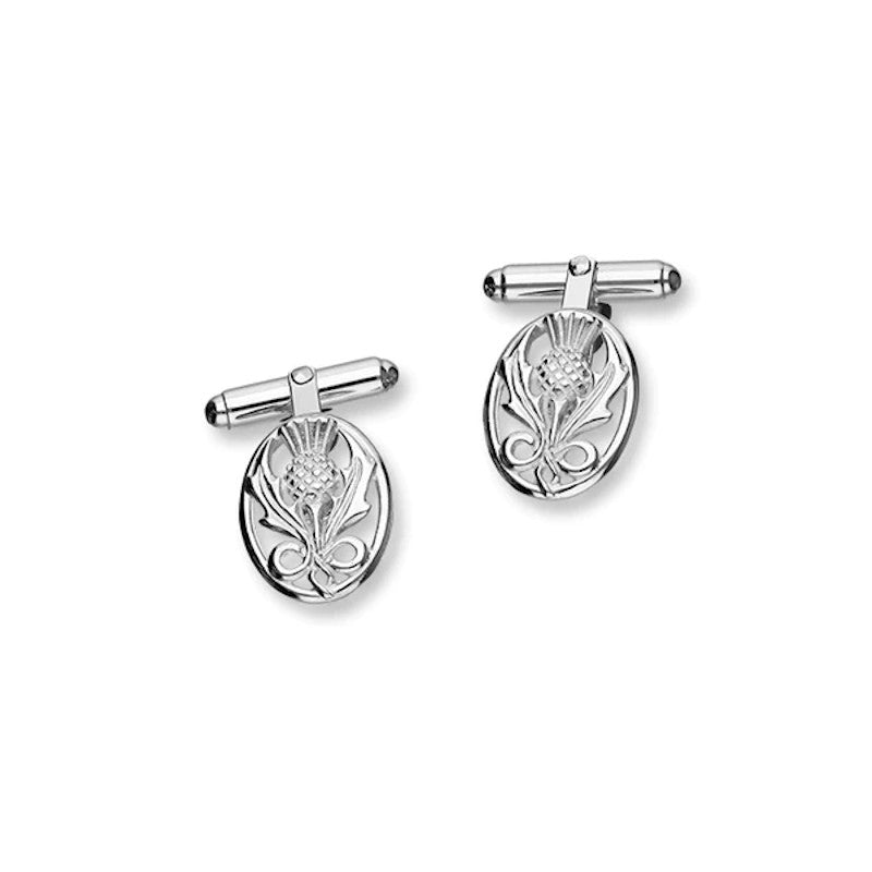 Thistle Silver Cufflinks - CL127 Ortak