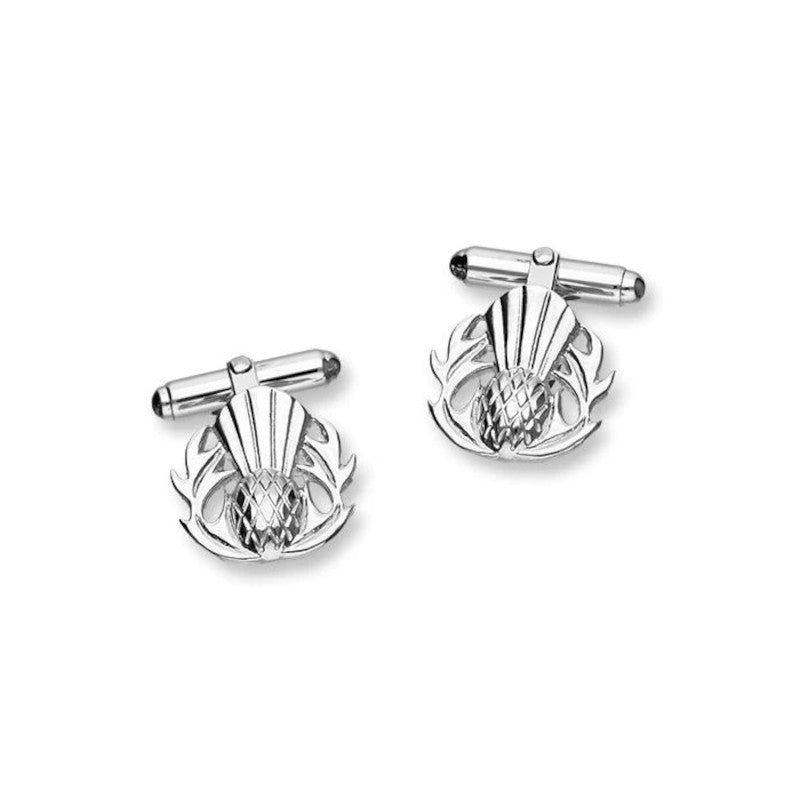 Thistle Silver Cufflinks - CL183 Ortak