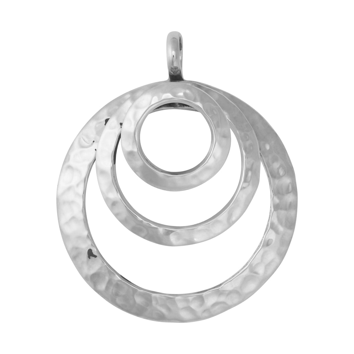 Fabulous Three Ring Textured Pendant. CP1188 Tianguis Jackson.