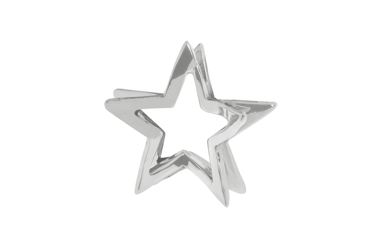 Double shiny Star Stud Earrings.CS0020 Tianguis Jackson