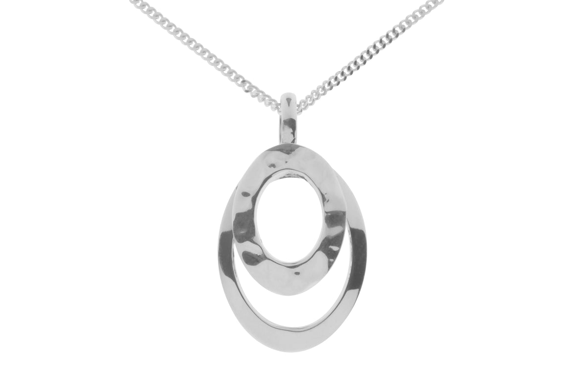 Small Hammered Silver Pendant CY0031 Tiangus Jackson