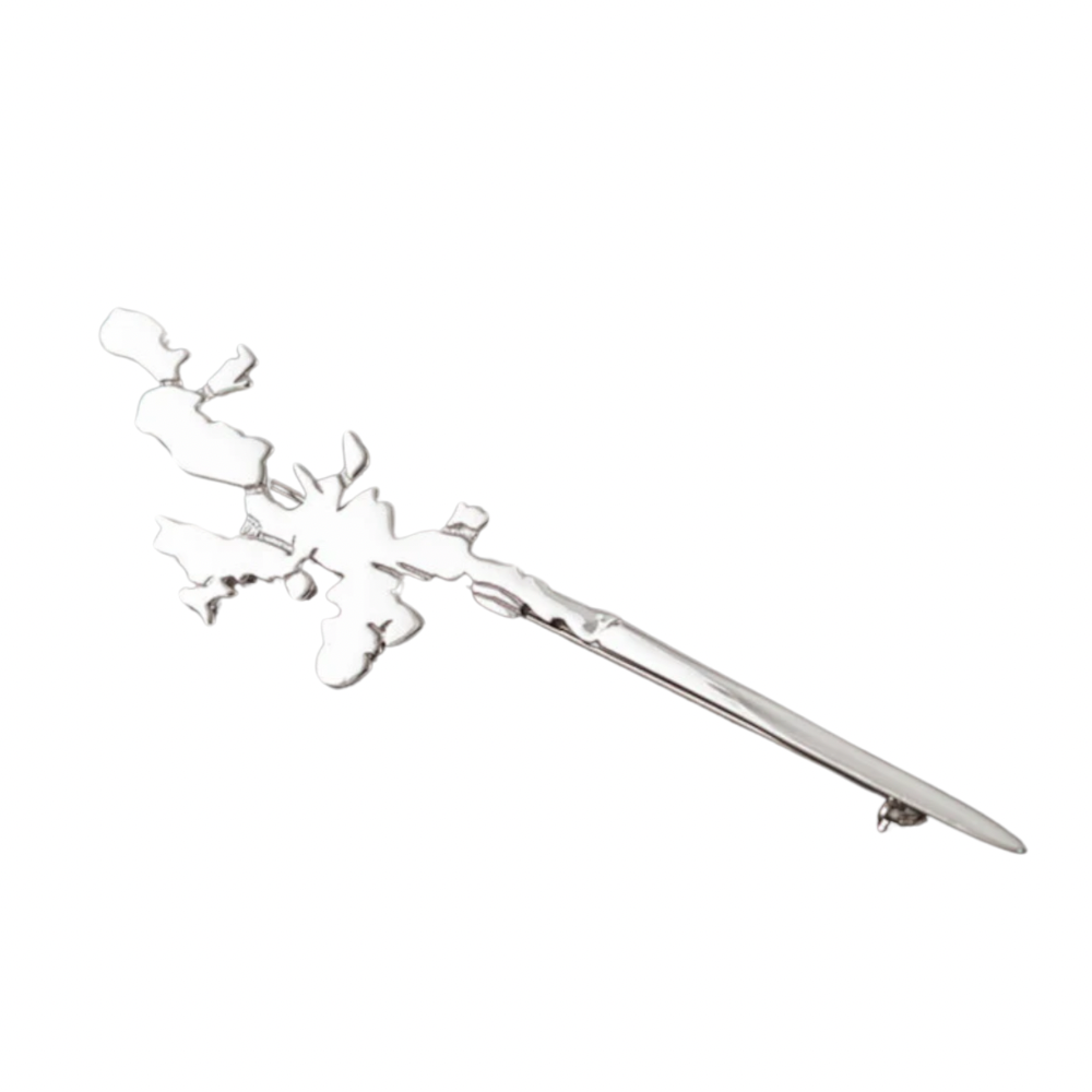 Shetland Map Sterling Silver Kilt Pin - K400 Shetland