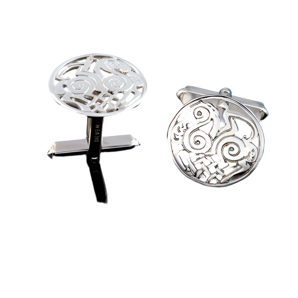 Silver Sleipnir Cufflinks - C1-s Shetland