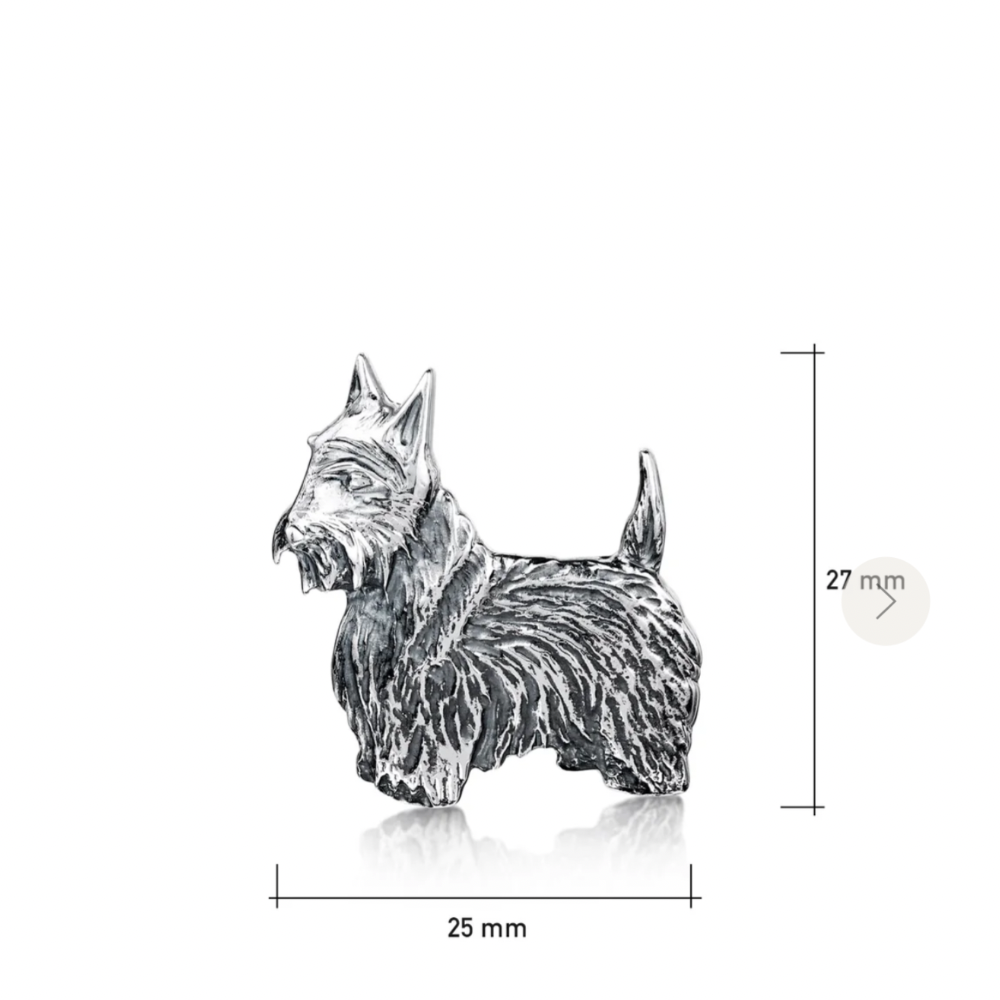 Scottie Dog Brooch  in Sterling Silver B281 Sheila Fleet