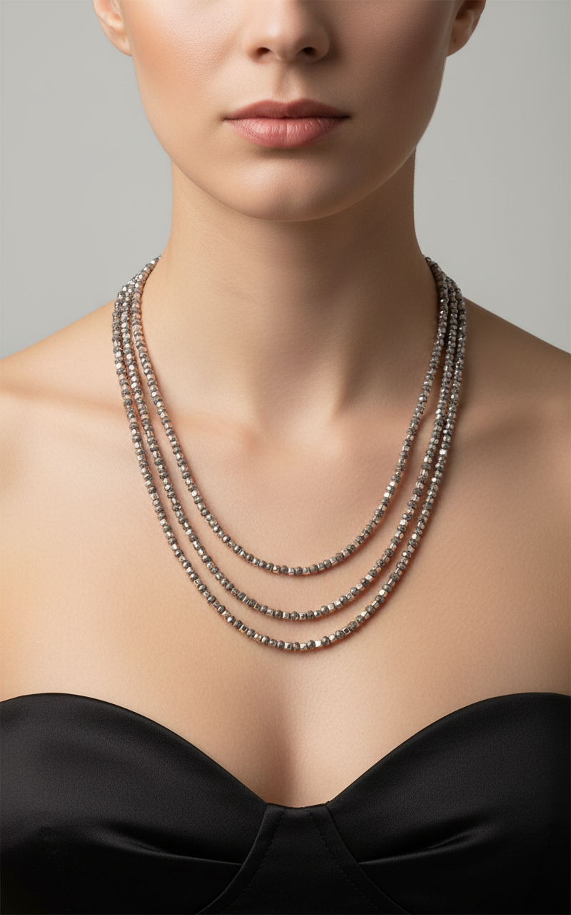 Fashion Jewellery Copper Coloured Beaded Necklace