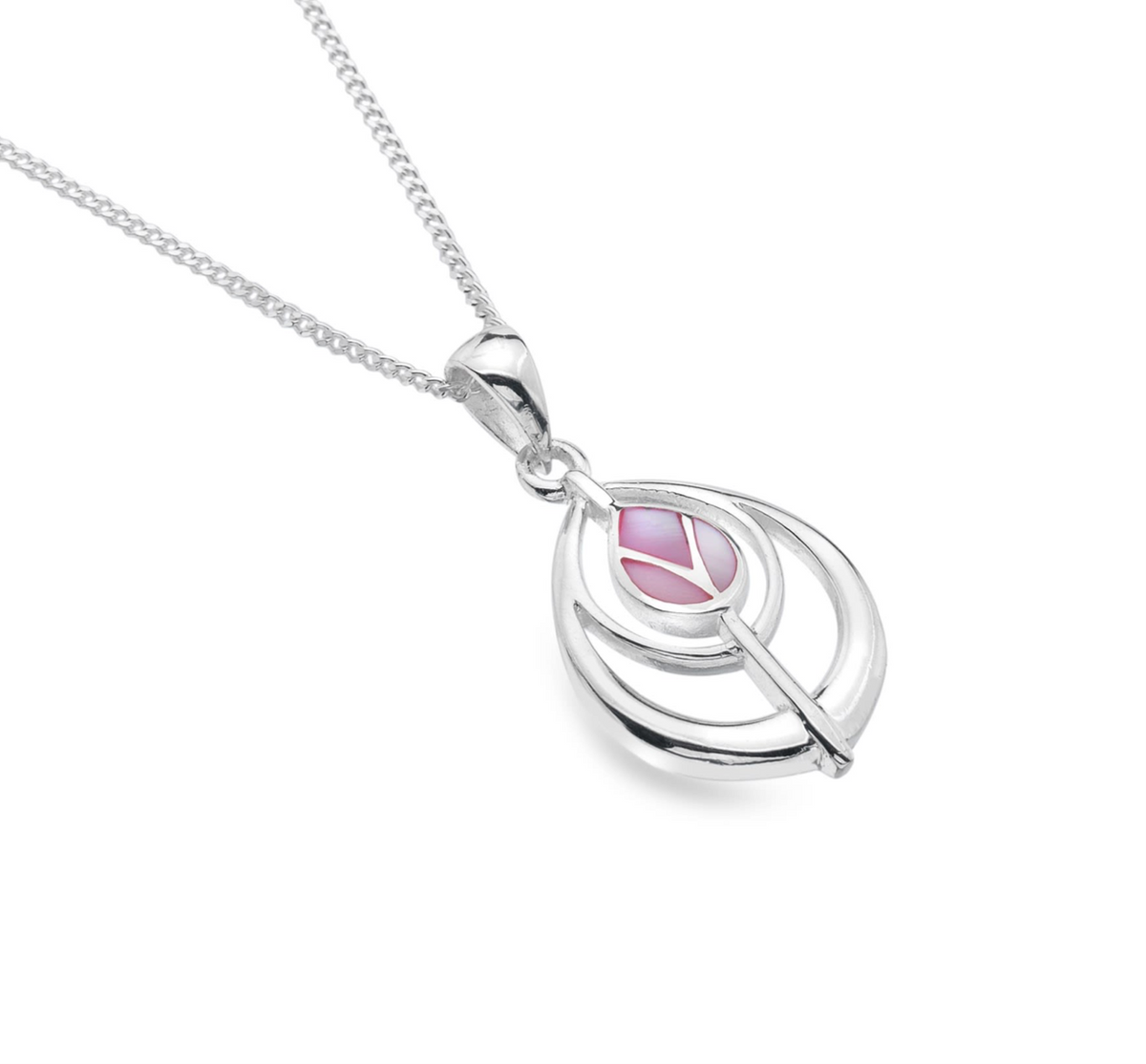 Rose Gold Plated Silver and Sterling Silver Mackintosh Pendant  - 6130