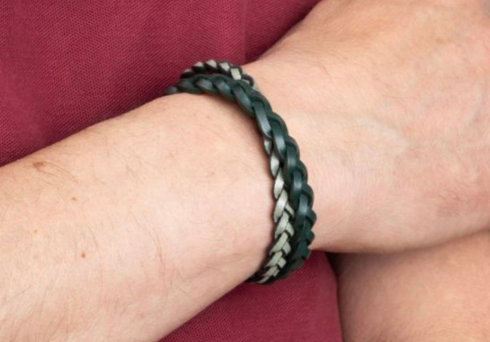 Fred Bennett Double Leather Mens Bracelet