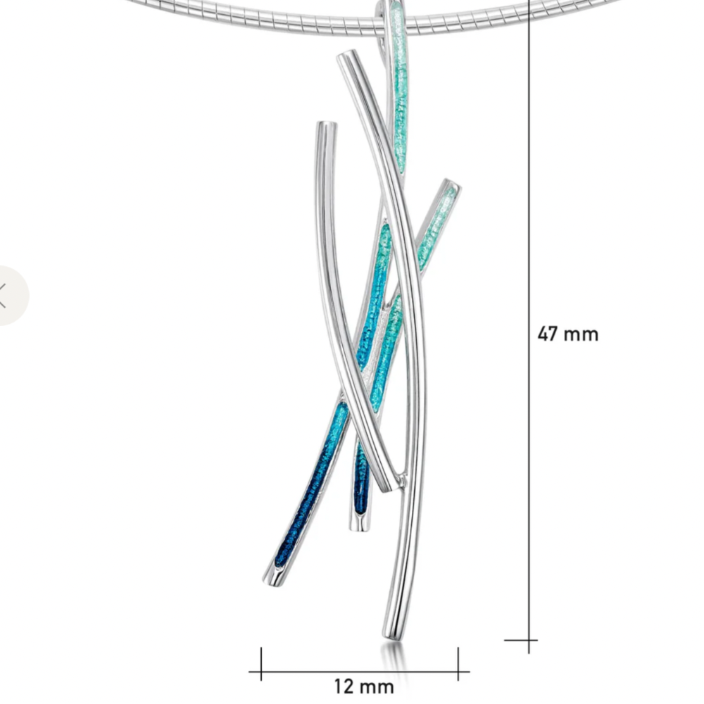 Sheila Fleet Wild Grasses Silver and Enamel Necklet - ENX186-Ogham Jewellery