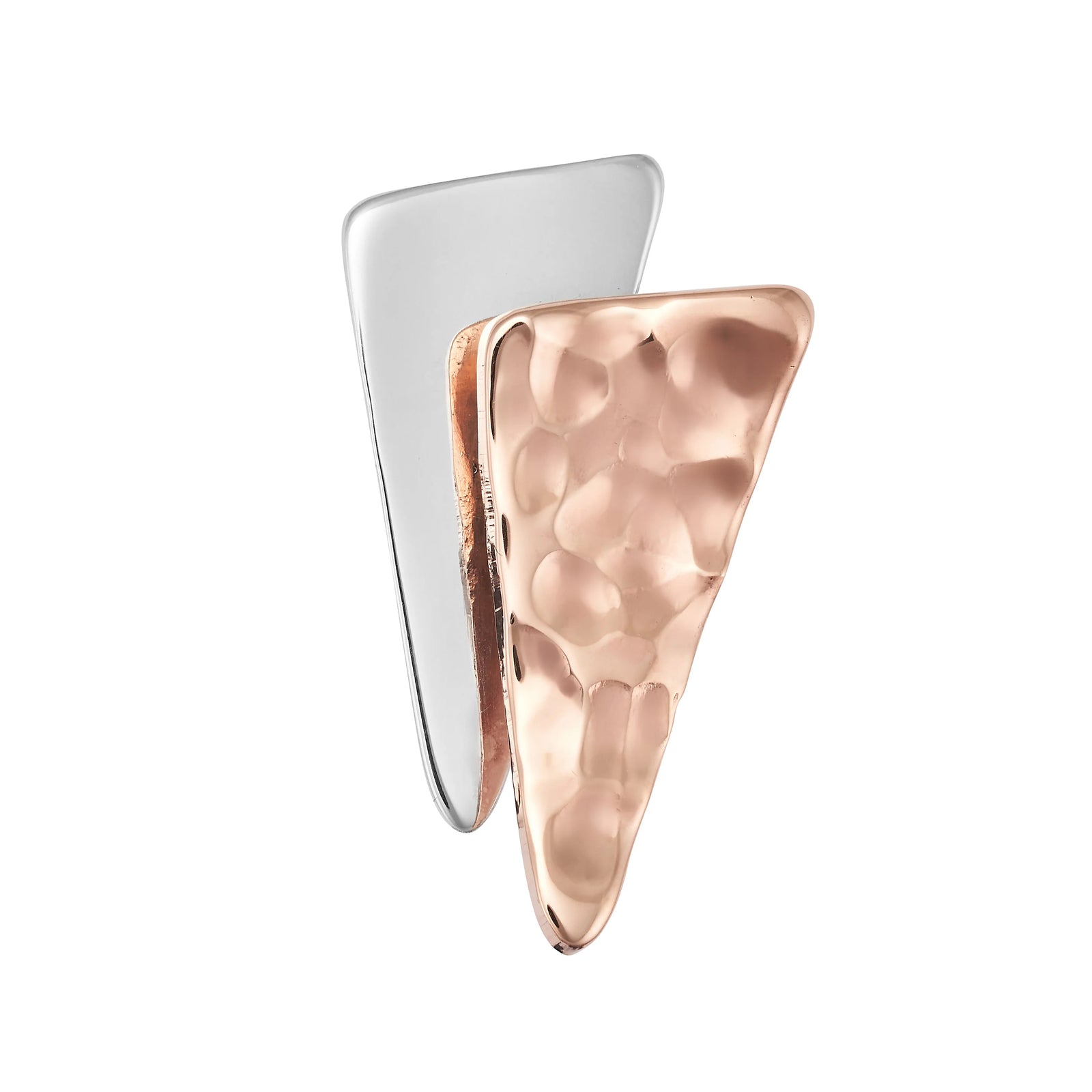 Silver and Copper Stud Earrings. E1011 Tiangus Jackson