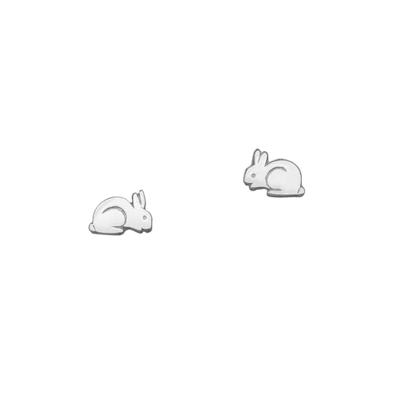 Rabbit Sterling Silver Stud Earrings - E111 Ortak