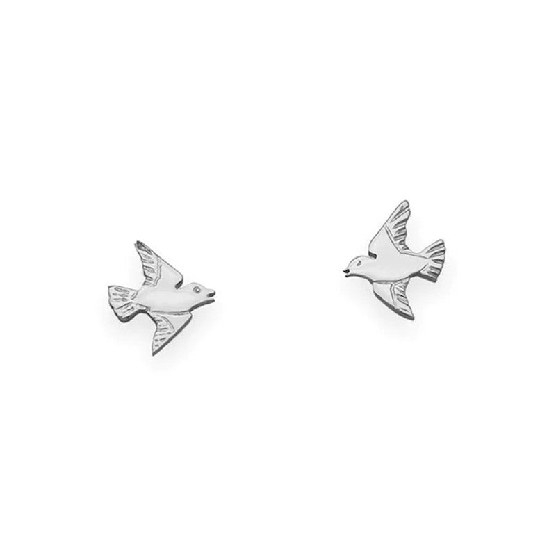 Nature In Flight Sterling Silver Stud Earrings - E148