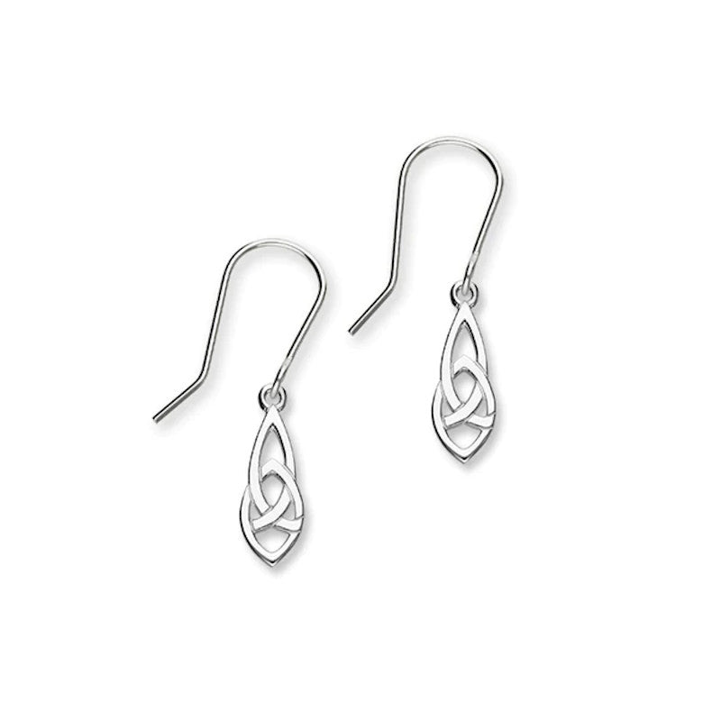 Celtic Sterling Silver Drop Earrings - E1635