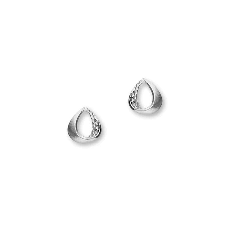 Trendy Twirls Silver Stud Earrings - E1814 Ortak