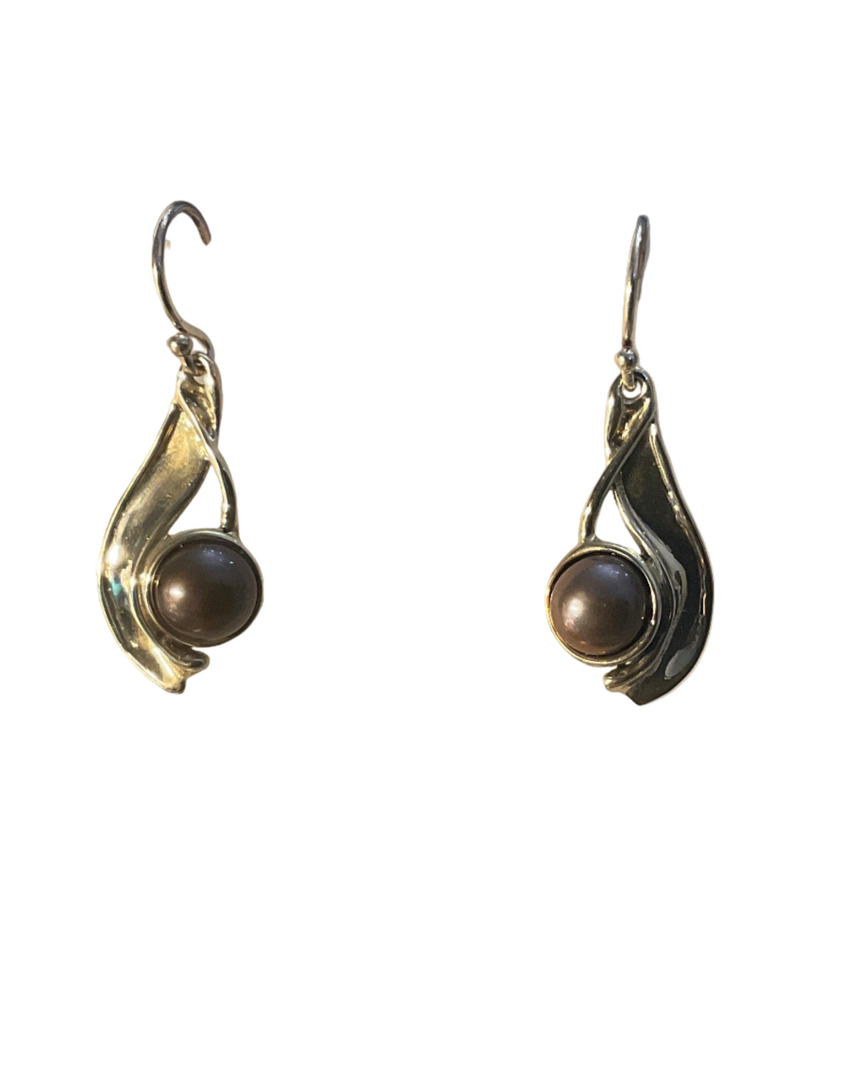 Sterling Silver and Pearl Drop Earrings Hagit Gorali