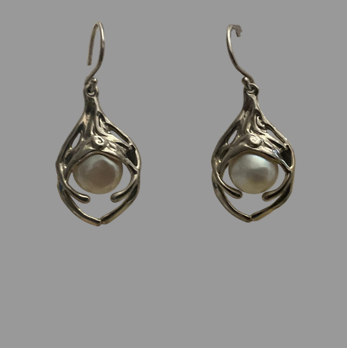 Sterling Silver And Freshwater Pearl Earrings - L367Hagit Gorali