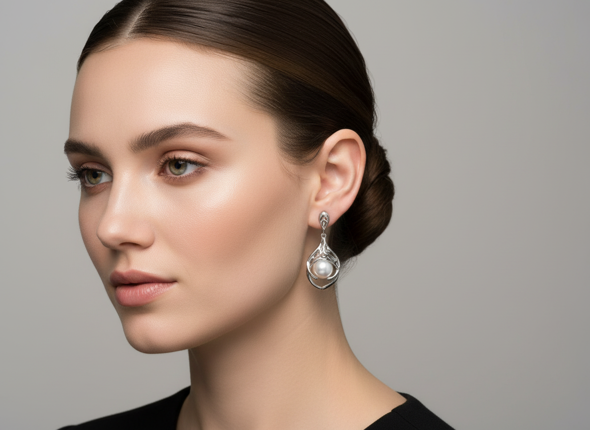 Sterling Silver And Freshwater Pearl Earrings - L367Hagit Gorali