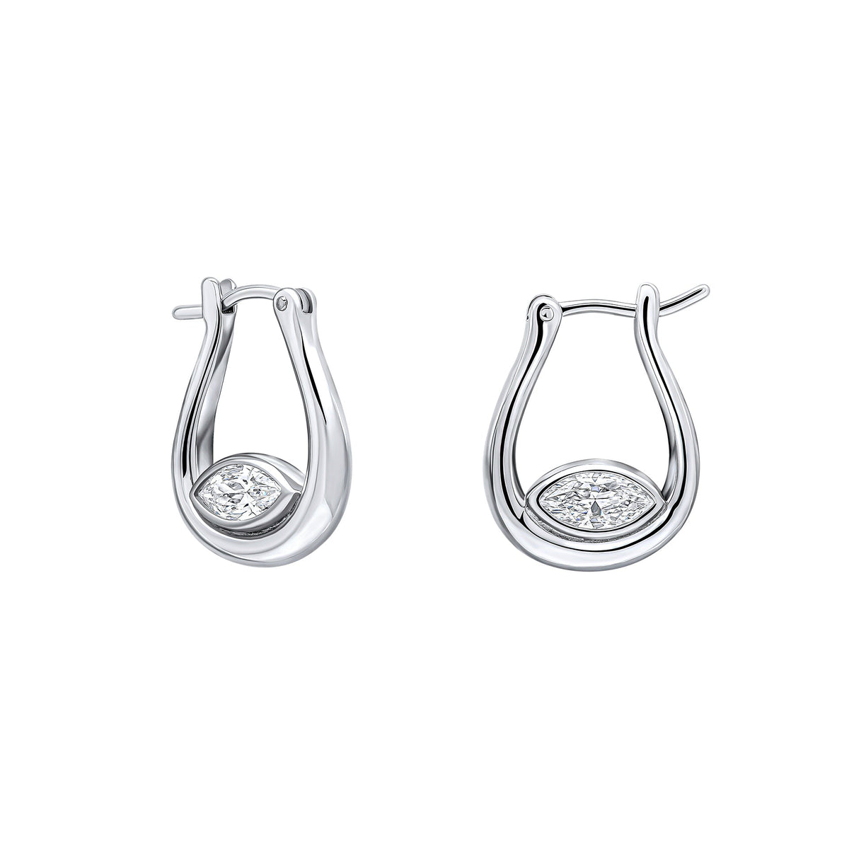 Fiorelli Earrings Cubic Zirconia Marquise Bezel