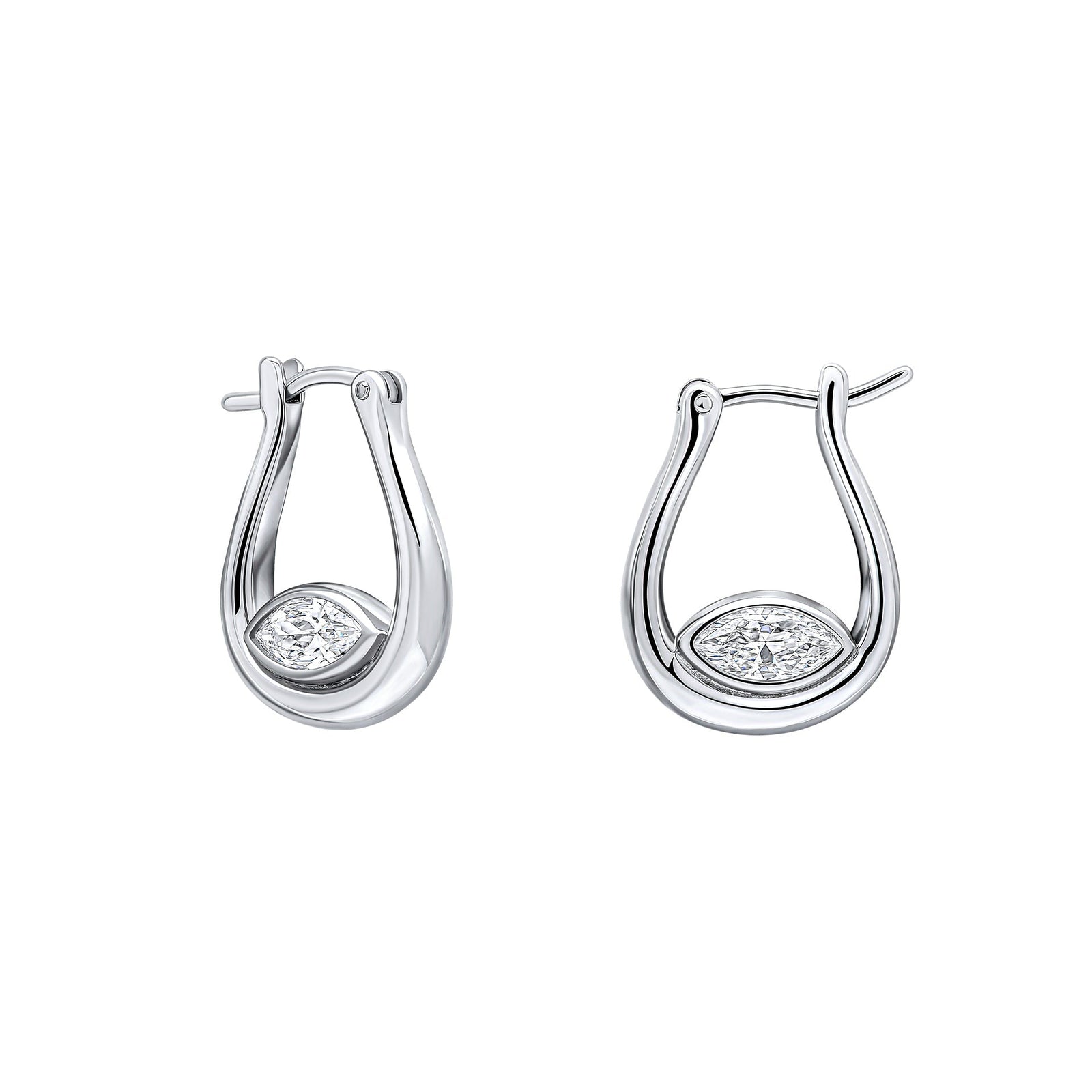 Fiorelli Earrings Cubic Zirconia Marquise Bezel