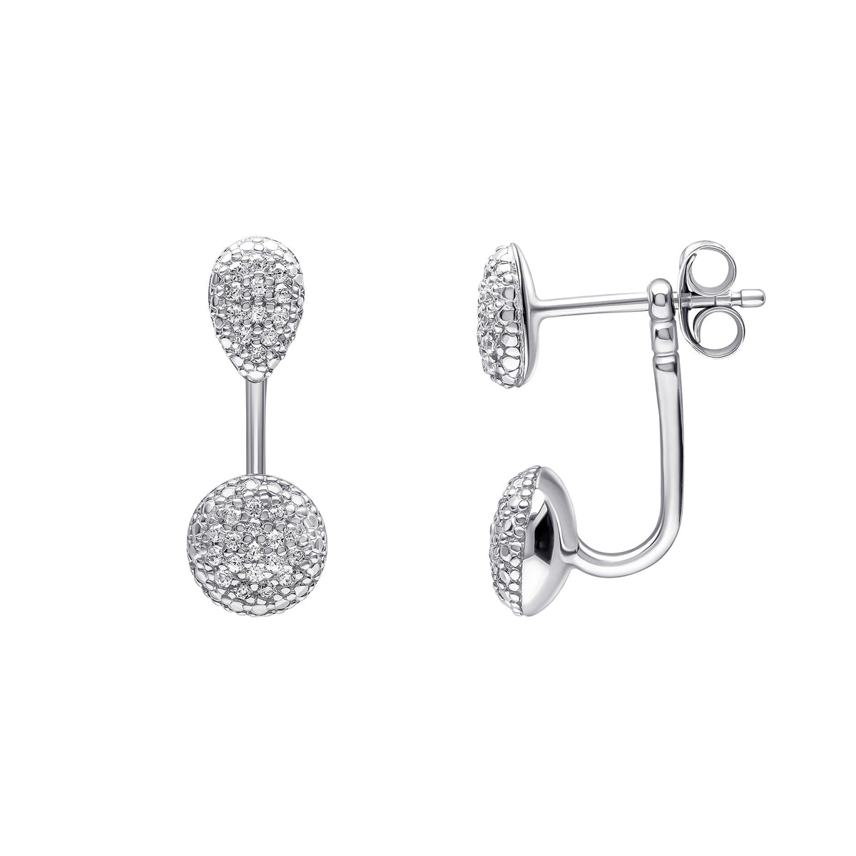 Fiorelli Earrings Cubic Zirconia Facet Pave