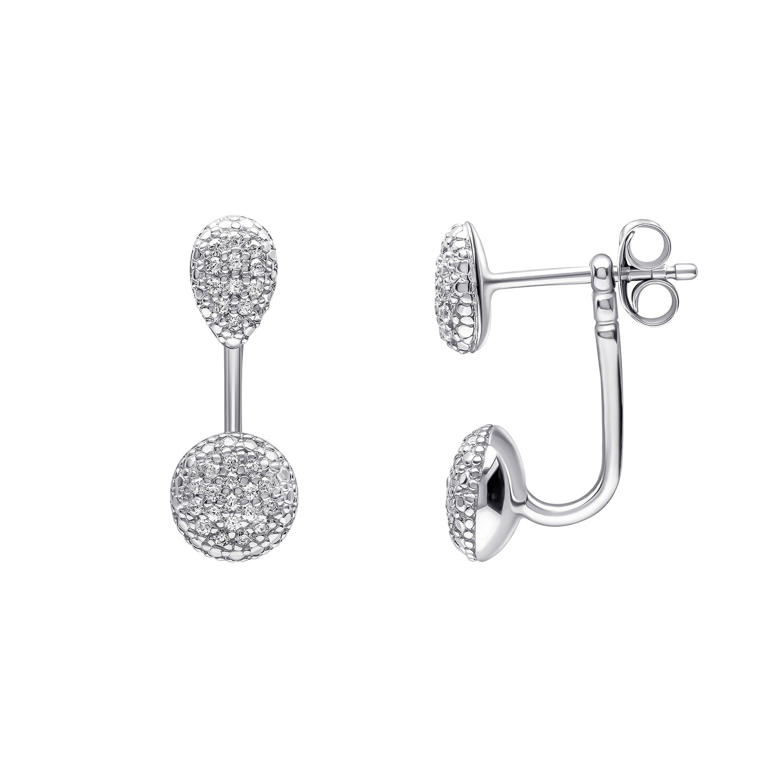 Fiorelli Earrings Cubic Zirconia Facet Pave