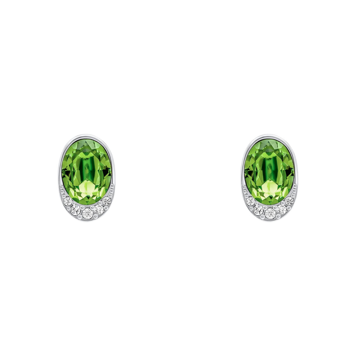 Fiorelli Earrings Peridot Crystal Facet Glue