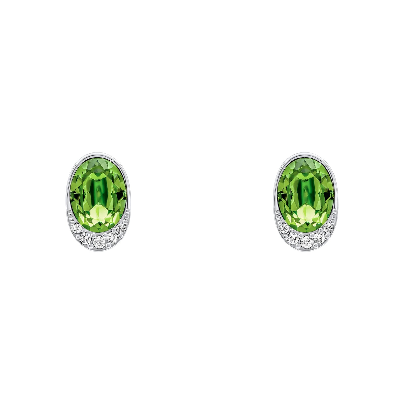 Fiorelli Earrings Peridot Crystal Facet Glue