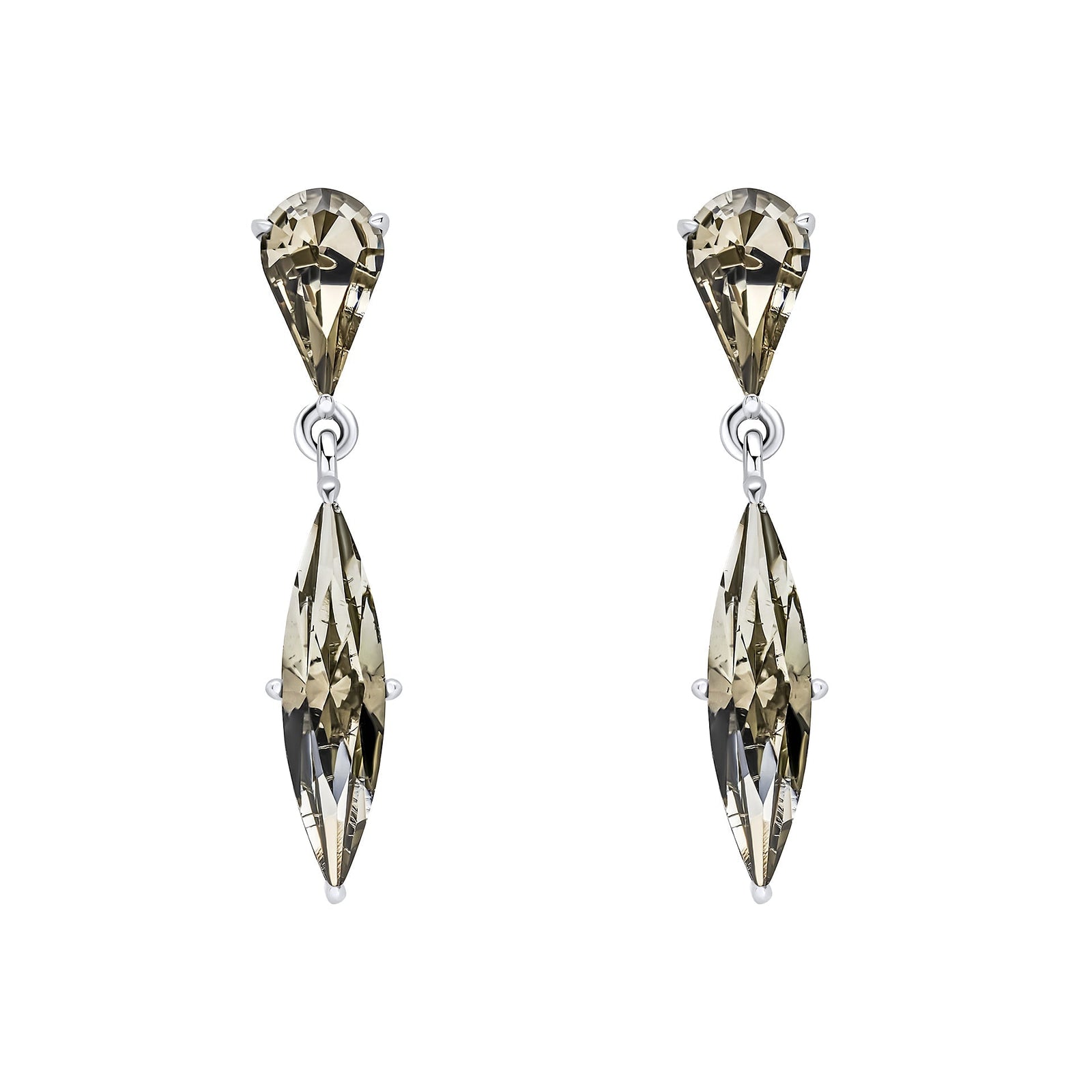 Fiorelli Earrings Black Crystal Facet Glue