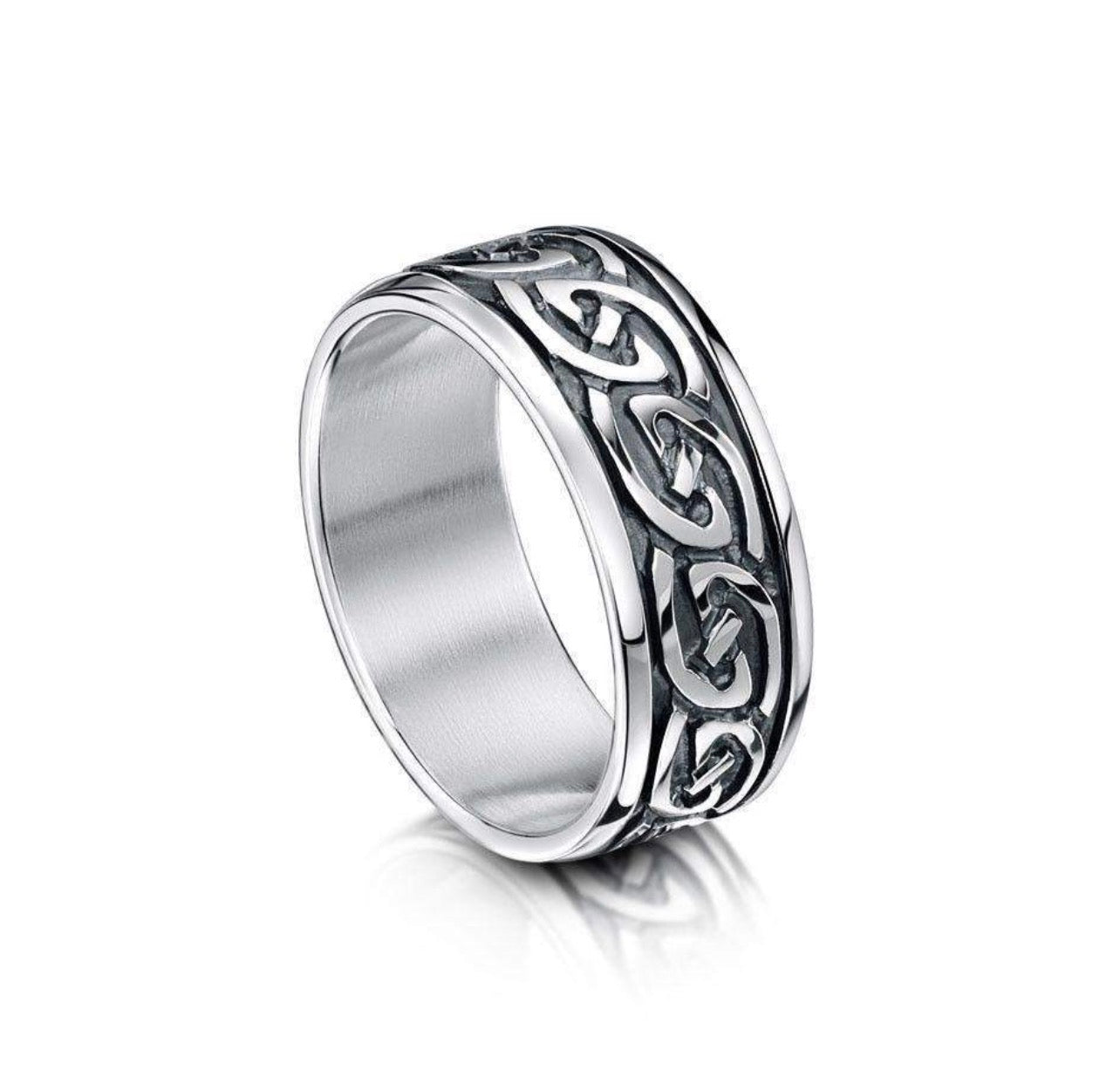 Sheila Fleet Celtic Knot Ring - Silver, Gold or Platinum - R23 - Size R-Z-Ogham Jewellery
