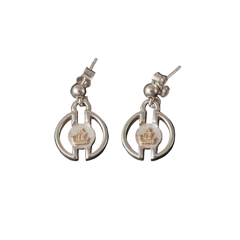 Voar Mixed Metal Round Earrings - E806 Shetland