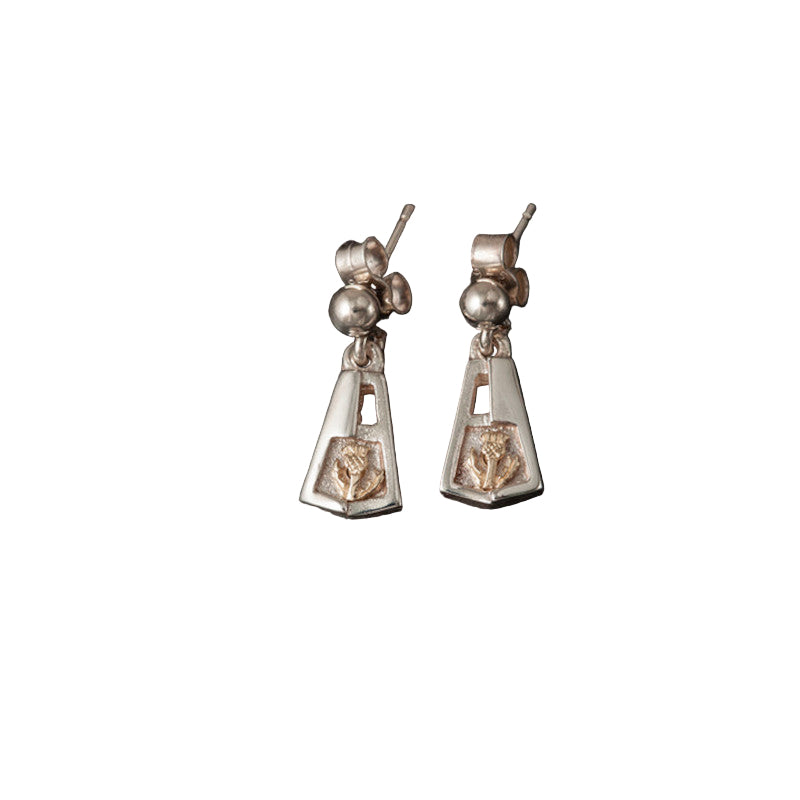 Voar Mixed Metal Earrings - E841 Shetland
