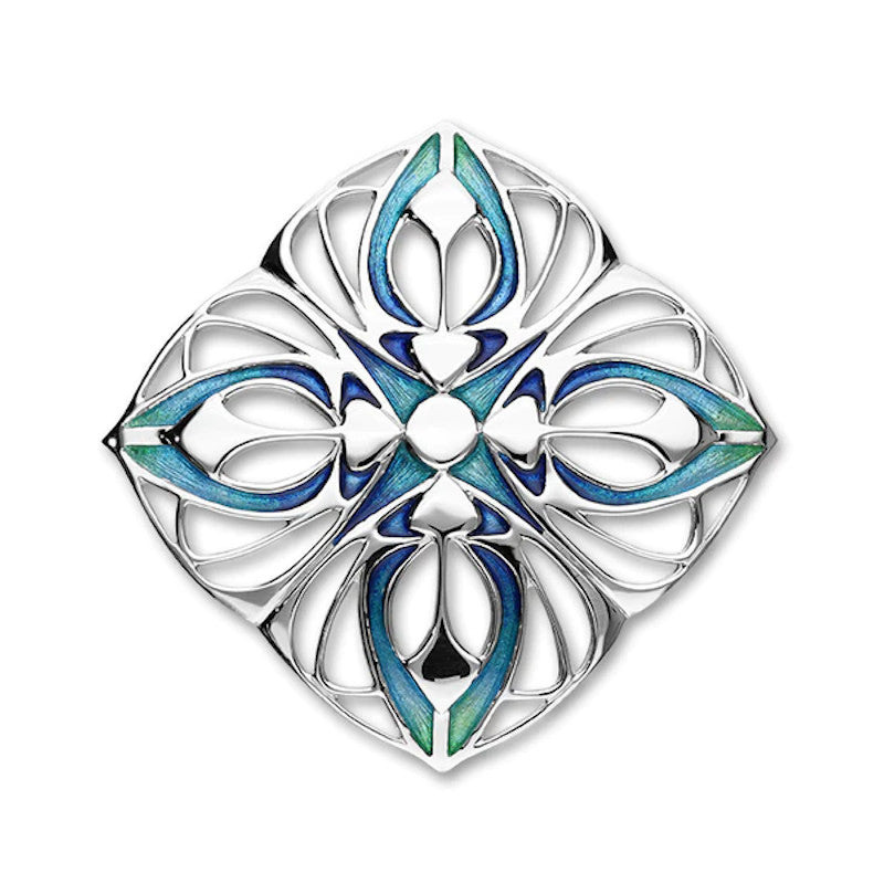 Pat Cheney Sterling Silver Enamelled Brooch - EB276 Ortak