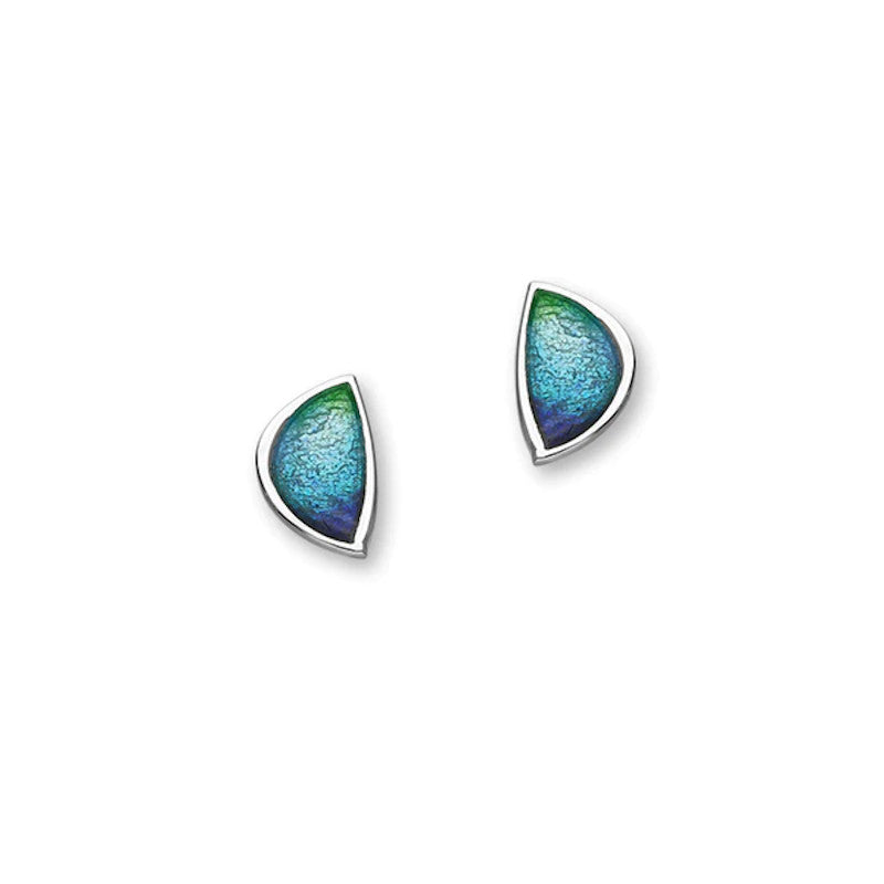 Heaven Silver Stud Earrings With Enamel - EE477 Ortak