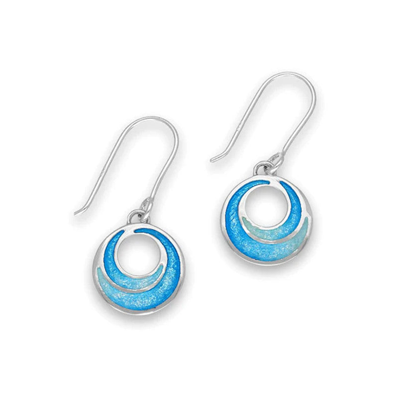 New Dawn Silver Drop Earrings With Enamel - EE519 Ortak