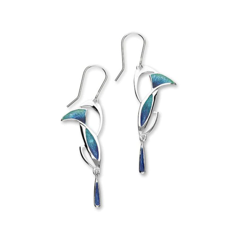 Silver And Enamel Earrings EE727 Ortak