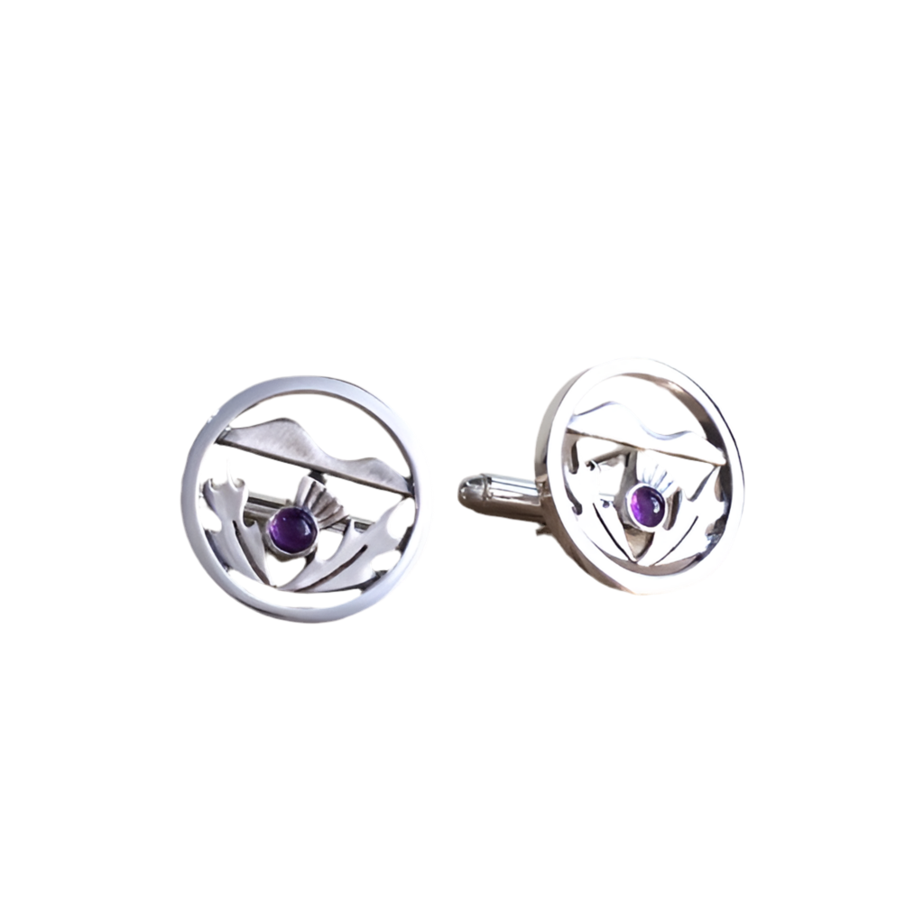 Celina Rupp Flower of Scotland Cufflinks - CRJ-43C-Ogham Jewellery