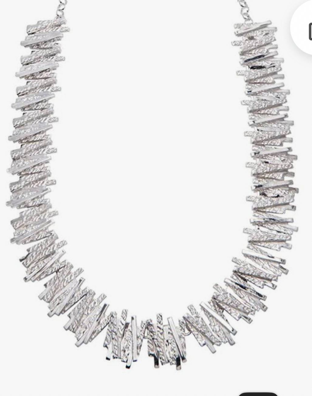 Chris Lewis Sterling Silver Contemporary Tartan Necklace