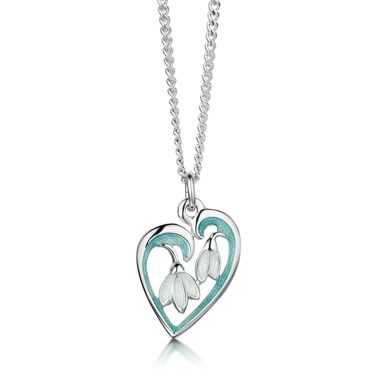 Sterling Silver Small Snowdrop Pendant - EP0232 Sheila Fleet