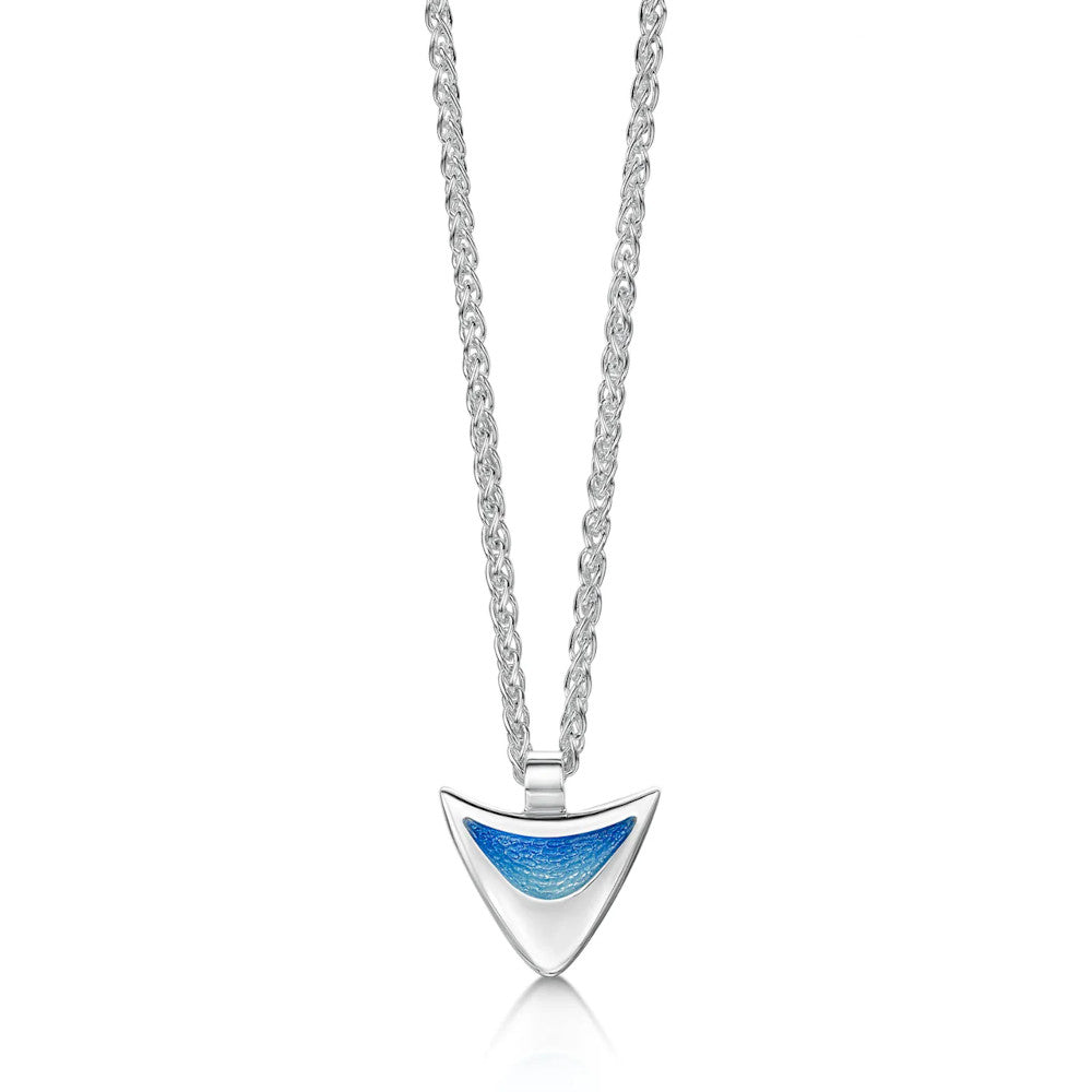 Wing Sterling Silver and Enamel Small Pendant - EP115-SKY