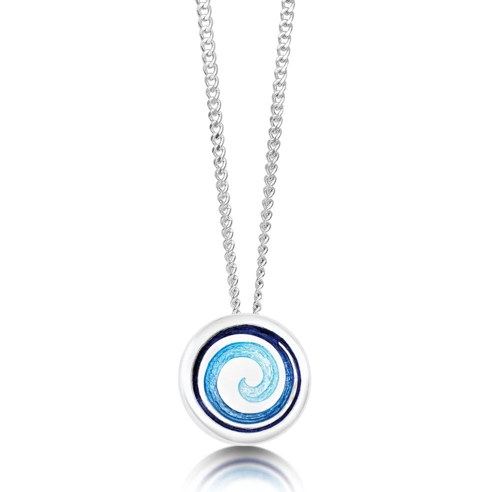 Surfbreaker Sterling Silver and Enamel Small Pendant - EP30-PENT