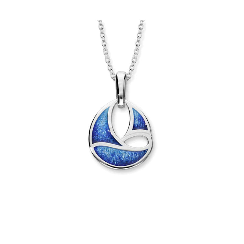 Sail Away Sterling Silver and Enamel Pendant - EP356